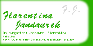 florentina jandaurek business card